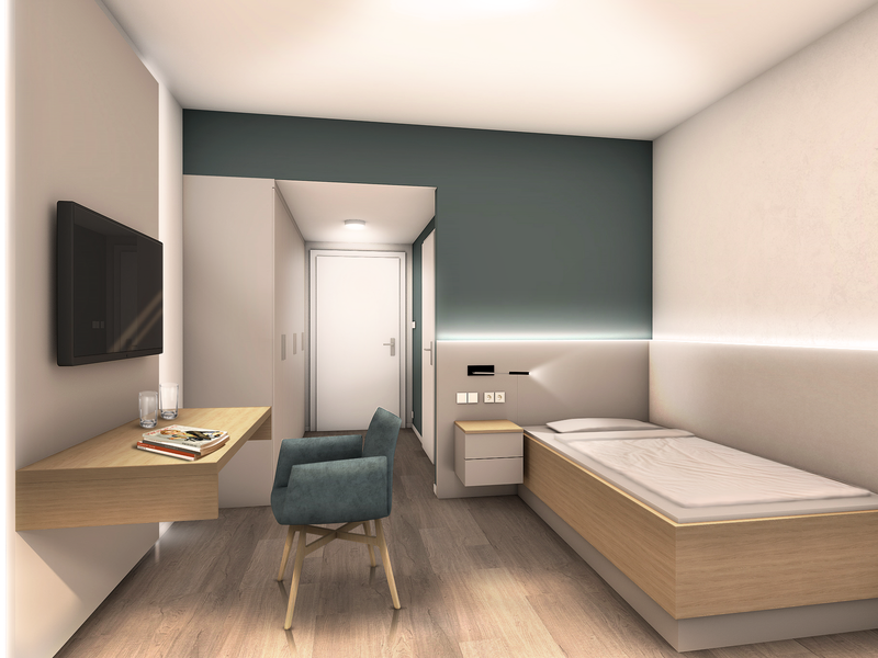 So sollen die modernen Patientenzimmer ausgestattet werden.