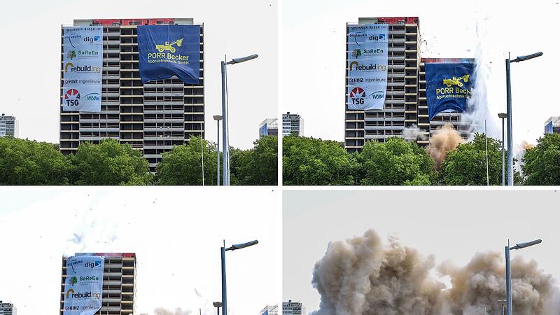 Sprengung «Weißer Riese» in Hochhaus-Viertel Hochheide