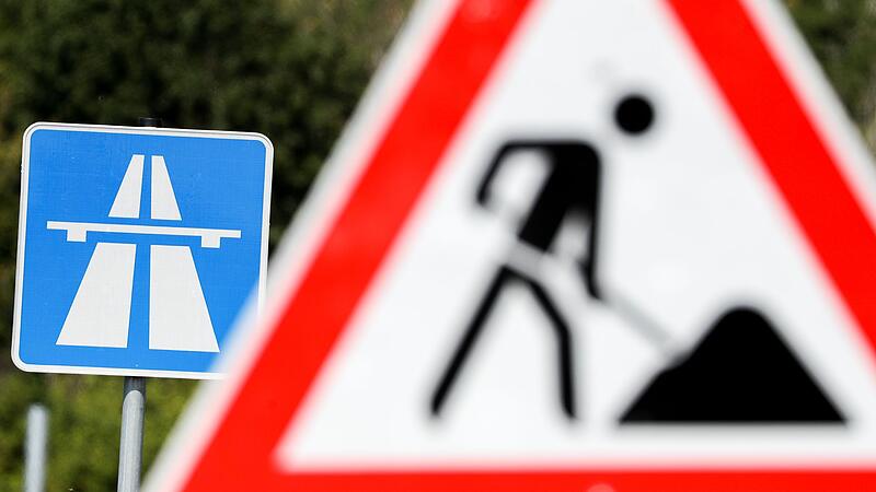 Bauarbeiten auf Autobahn