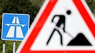 Bauarbeiten auf Autobahn