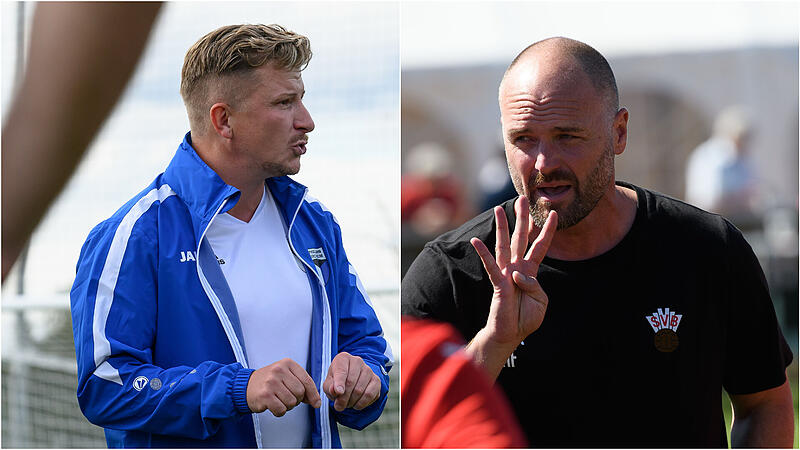 Es wird ihr erstes Forchheimer Derby: Ren&eacute; Ebert (links) will mit dem Jahn die Dominanz von Markus Fischers SV Buckenhofen brechen.