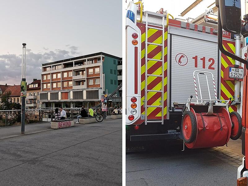 Bamberg: Person springt von Kettenbr&uuml;cke - Zeugen alarmieren Feuerwehr