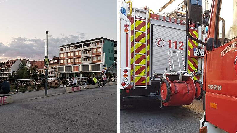 Bamberg: Person springt von Kettenbrücke - Zeugen alarmieren Feuerwehr Bamberg: Person springt von Kettenbrücke - Zeugen alarmieren Feuerwehr