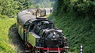 Die Lok der Dampfbahn stammt aus dem Jahr 1940.Forchheim & Fränkische Schweiz