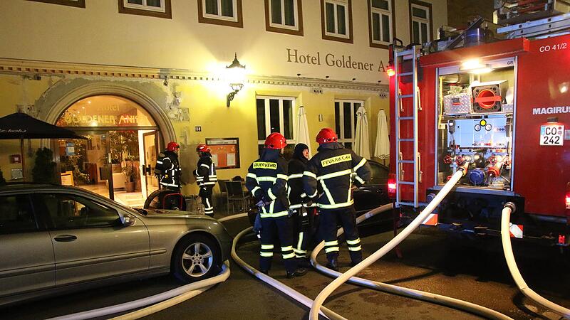Beim Brand des Hotels Goldener Anker in der Rosengasse wurde niemand verletzt.