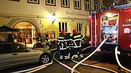 Beim Brand des Hotels Goldener Anker in der Rosengasse wurde niemand verletzt.