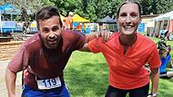 Die FT-Redakteure Daniel Ruppert und Franziska Rieger haben sich erfolgreich der Aufgabe Stadttriathlon gestellt.Forchheim & Fränkische Schweiz