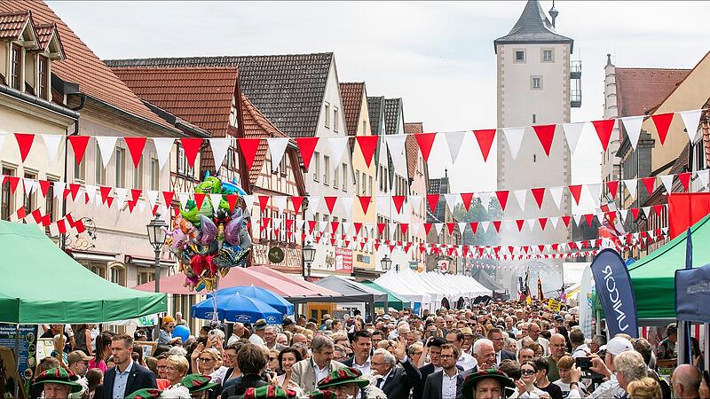 Zum &bdquo;Tag der Franken&ldquo; 2025 kamen 20.000 G&auml;ste nach Ha&szlig;furt.