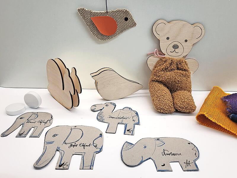 Tierfiguren von Renate M&uuml;ller im Deutsches Spielzeugmuseum.