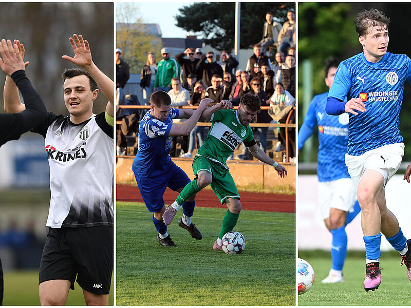 Der TSV Hirschaid und der SV Friesen (Mitte) k&auml;mpfen um die Aufstiegsrelegation; der FC Sand (links) und der FC Herzogenaurach (rechts) haben diese bereits sicher.