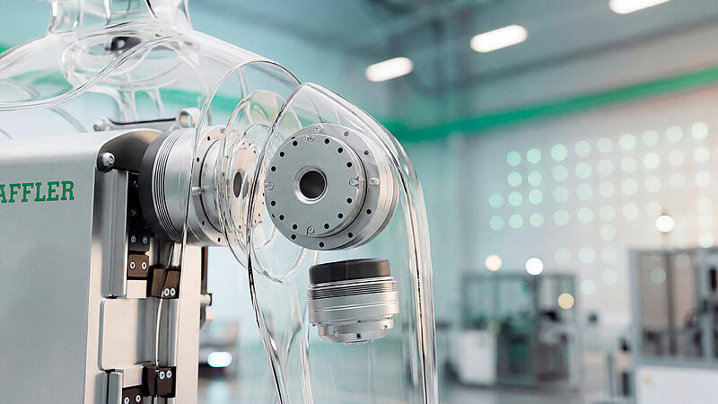 Ein Wellgetriebe der Firma Schaeffler in einem humanoiden Roboter.