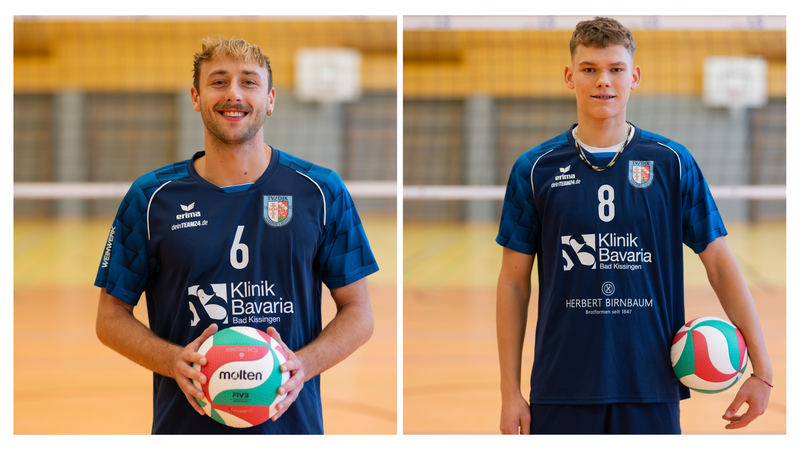 mit der Nummer 6 Laurens Tippelt und mit der Nummer 8 Jonas Frankenberger