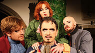 Benjamin Bochmann, Laura Mann, Martin Habermeyer und Valentin Bartzsch (v. l.) spielen am TiG in „Die Räuber“.Antikmarkt 2024 am 3. Oktober in Bamberg