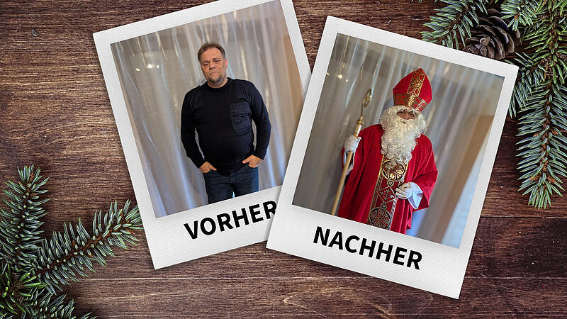 Andreas Scharrenberg aus Althausen ist Nikolaus Aus Andreas Scharrenberg, Security-Mitarbeiter und Prädikant in der evangelischen Kirche in Münnerstadt, wird in jedem Jahr der Heilige Bischof Nikolaus.