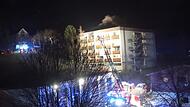 Auf einem Balkon im vierten Stock der Fl&uuml;chtlingsunterkunft in Hammelburg war ein Brand ausgebrochen.