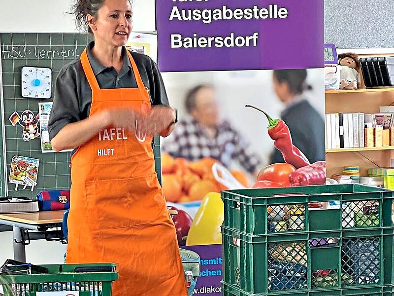 Auch in Baiersdorf gibt es eine Ausgabestelle.  Tafel
