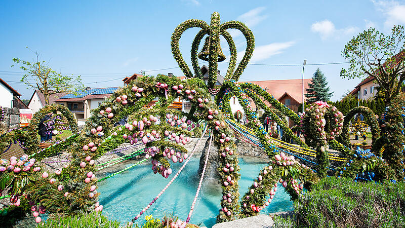 Osterbrunnen in BieberbachDie sch&ouml;nsten Osterbrunnen aus Bamberg und Umgebung