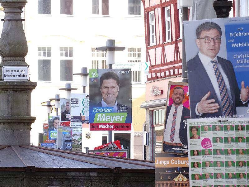 Wahlplakate in Coburg Wahlplakate in Coburg