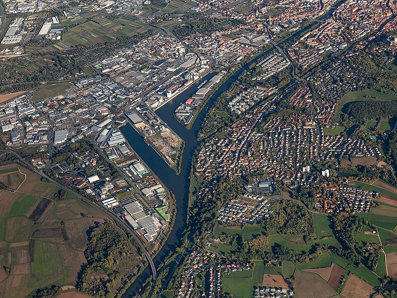 Der Wirtschaftsstandort Bamberg aus der Luft