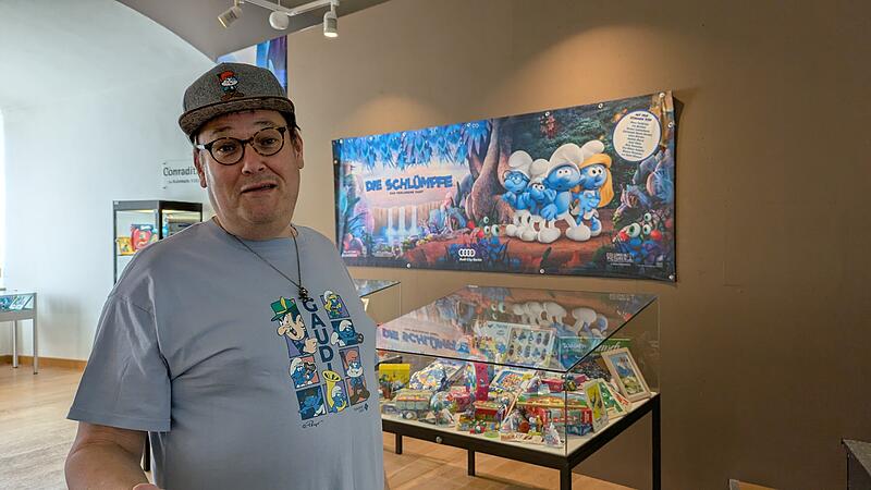 Andy Scharf, Besitzer der Schlumpf-Sammlung