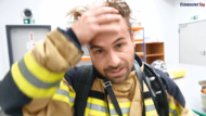 Ziemlich fertig war Rup in Gefahr nach der Atemschutzübung bei der Feuerwehr Forchheim. Ziemlich fertig war Rup in Gefahr nach der Atemschutzübung bei der Feuerwehr Forchheim.