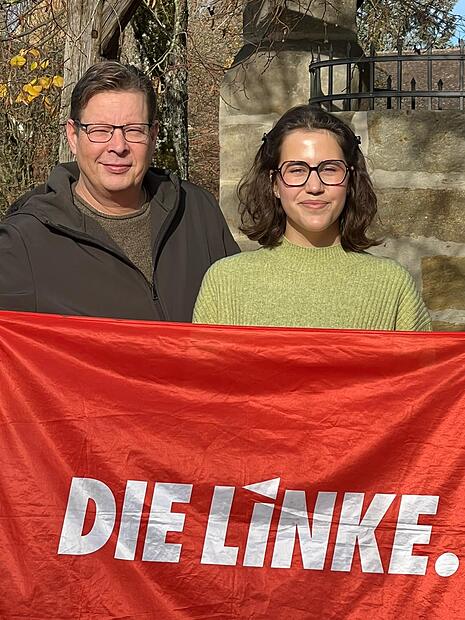 Stefan Gumbert und Sara Kircher führen die Liste der Gemeinderatskandidaten der Linken in Eckental an.
