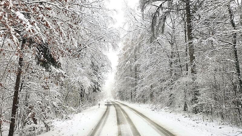 So schön verschneit ist die Fränkische Schweiz schon jetzt - hier zwischen Kleingesee und Biberbach.