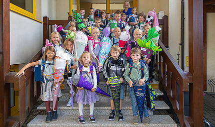 Die neuen Erstkl&auml;ssler 2024 in den Ha&szlig;bergenDie neuen Erstkl&auml;ssler im Schuljahr 2024/25 in den Ha&szlig;bergen