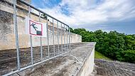 Absperrungen an der Walhalla Absperrungen an der Walhalla