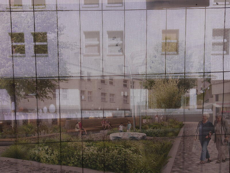 Bauarbeiten auf dem Freiherr-von-Stockmar-Platz in Coburg