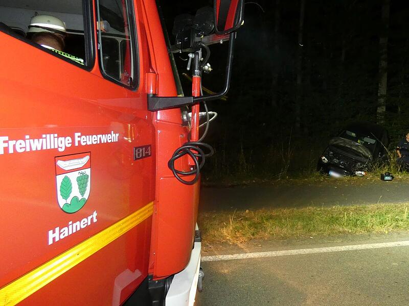 Unfall am Sonntagmorgen auf der Kreisstraße HAS 12 bei Hainert
