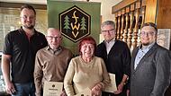 Ehrungen beim FWV Wallenfels. Von links: Florian Lutz, Gustav Schlee, Heidi B&auml;renz, Klaus Stolper und Mario St&ouml;cker.