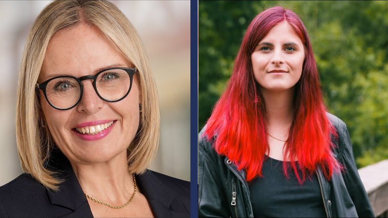 Nach der Stichwahl &uuml;bt Forchheims Linke-Stadtr&auml;tin Linn&eacute;a H&uuml;mmer (rechts) scharfe, teils pers&ouml;nliche Kritik an der neu gew&auml;hlten CSU-Oberb&uuml;rgermeisterin Martina Hebendanz (links).