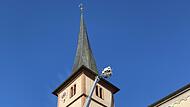 Kirchturm Oberthulba Kontroll- und Wartungsarbeiten