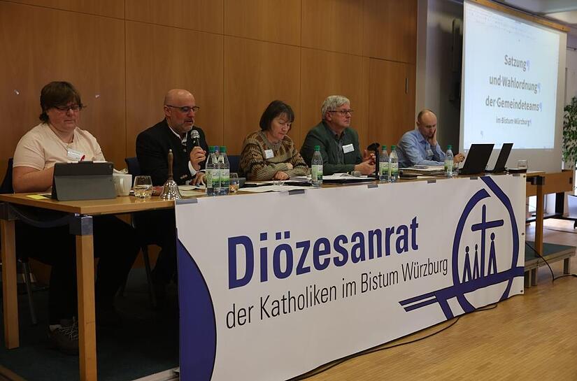 Der Vorstand des Diözesanrats (von links): Anja Mantel, Ralf Sauer, Andrea Czech, Michael Wolf und Geschäftsführer Florian Liebler.