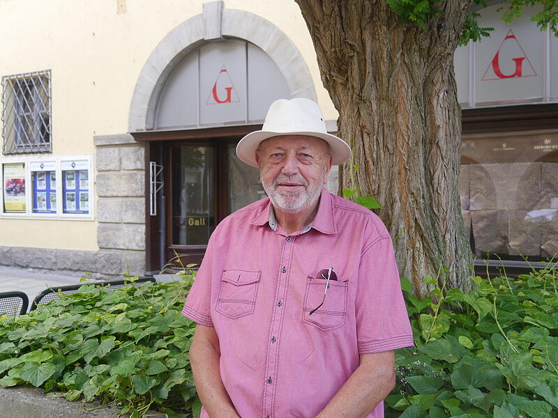 J&uuml;rgen Stumpff in der Innenstadt in Coburg