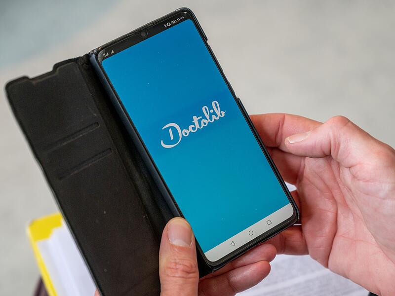 Doctolib-App auf einem Smartphone