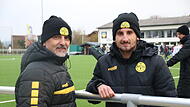 Fulvio Bifano (links) und sein Sohn Elia geh&ouml;ren zum Trainerteam der Bayreuther U17, die den Aufstieg in die DFB-Nachwuchsliga B geschafft hat.