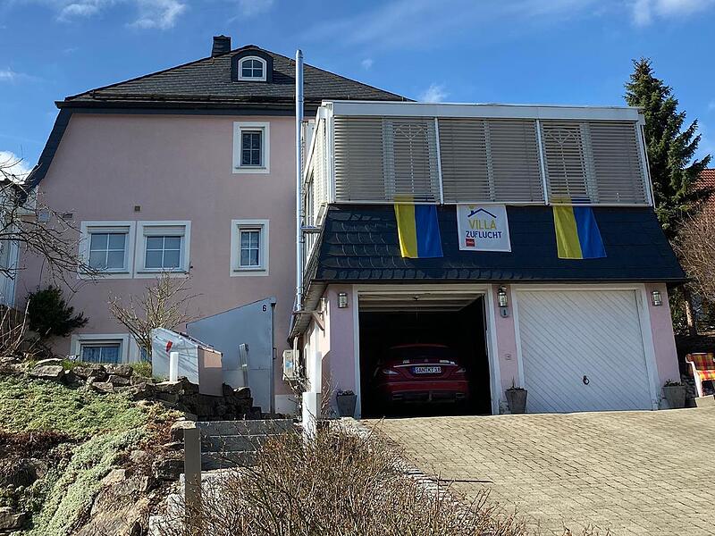 Die &bdquo;Villa Zuflucht&ldquo; in Stadtsteinach ist Heimat f&uuml;r ukrainische Familien.