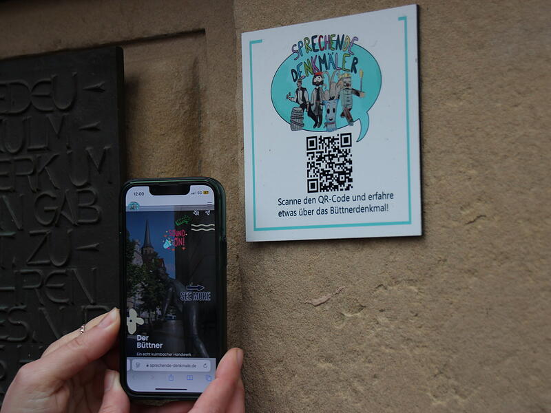 QR-Code sprechende Denkm&auml;ler