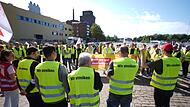 Streikkundgebung bei Kölln Flocken Streikkundgebung bei Kölln Flocken