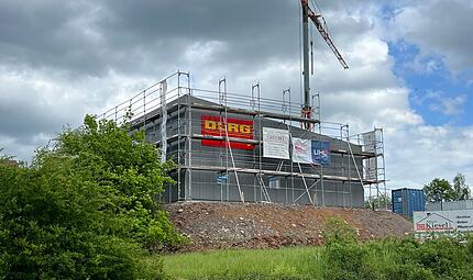 Bau der DLRG-Zentrale in Bad Kissingen