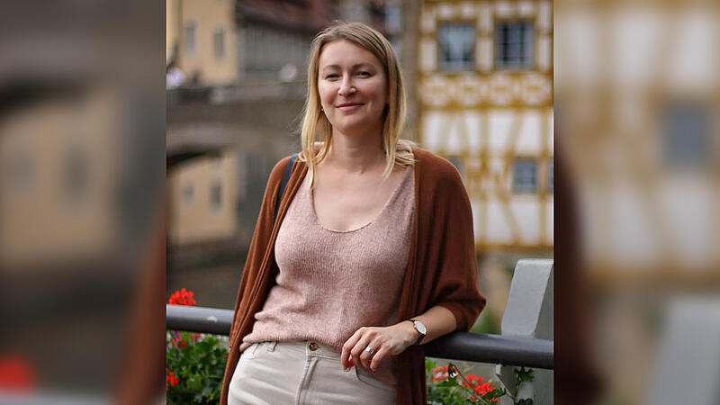 &bdquo;Bamberg ist meine Seelenstadt&ldquo;, sagt Tatiana Chervova, die neue Inhaberin des Wollgesch&auml;fts in der Langen Stra&szlig;e.