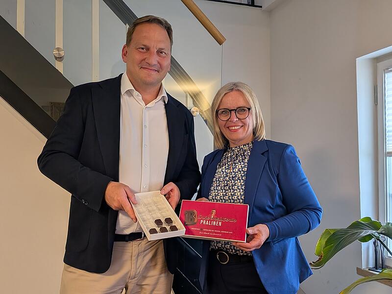 Marco Bauer und Martina Hebendanz, Bürgermeister PralinenForchheim & Fränkische Schweiz Marco Bauer und Martina Hebendanz, Bürgermeister PralinenForchheim & Fränkische Schweiz