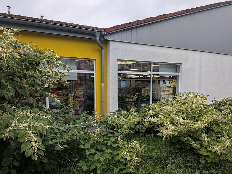 Hinter diesen Fenstern herrscht bald Leere: Im November soll der Netto in Schney schließen.