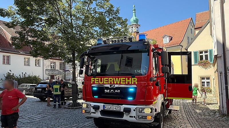 Rauch über Kulmbacher Innenstadt wegen Brand auf Baustelle Rauch über Kulmbacher Innenstadt wegen Brand auf Baustelle