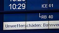 Unwetterschäden bei der Bahn