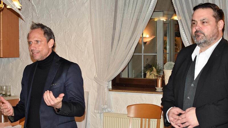 Staatsminister Thorsten Glauber (l.) stand ebenso Rede und Antwort wie Landtagskandidat Michael Zwingmann.