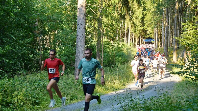 Start des 37. Walter-Richter-Ged&auml;chtnislaufes. Mit der Startnummer 83 der Gesamtsieger Josef Sapper und Philipp Wachter (Startnummer 89), die zun&auml;chst das 133k&ouml;pfige Teilnehmerfeld anf&uuml;hrten, dahinter Carsten Friedmann.