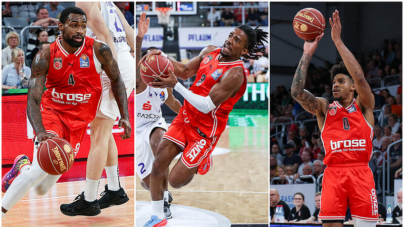Spielten jeweils ein ganz starkes Viertel (von links) gegen Göttingen: Adrian Nelson, Malik Johnson und Justin Gray.